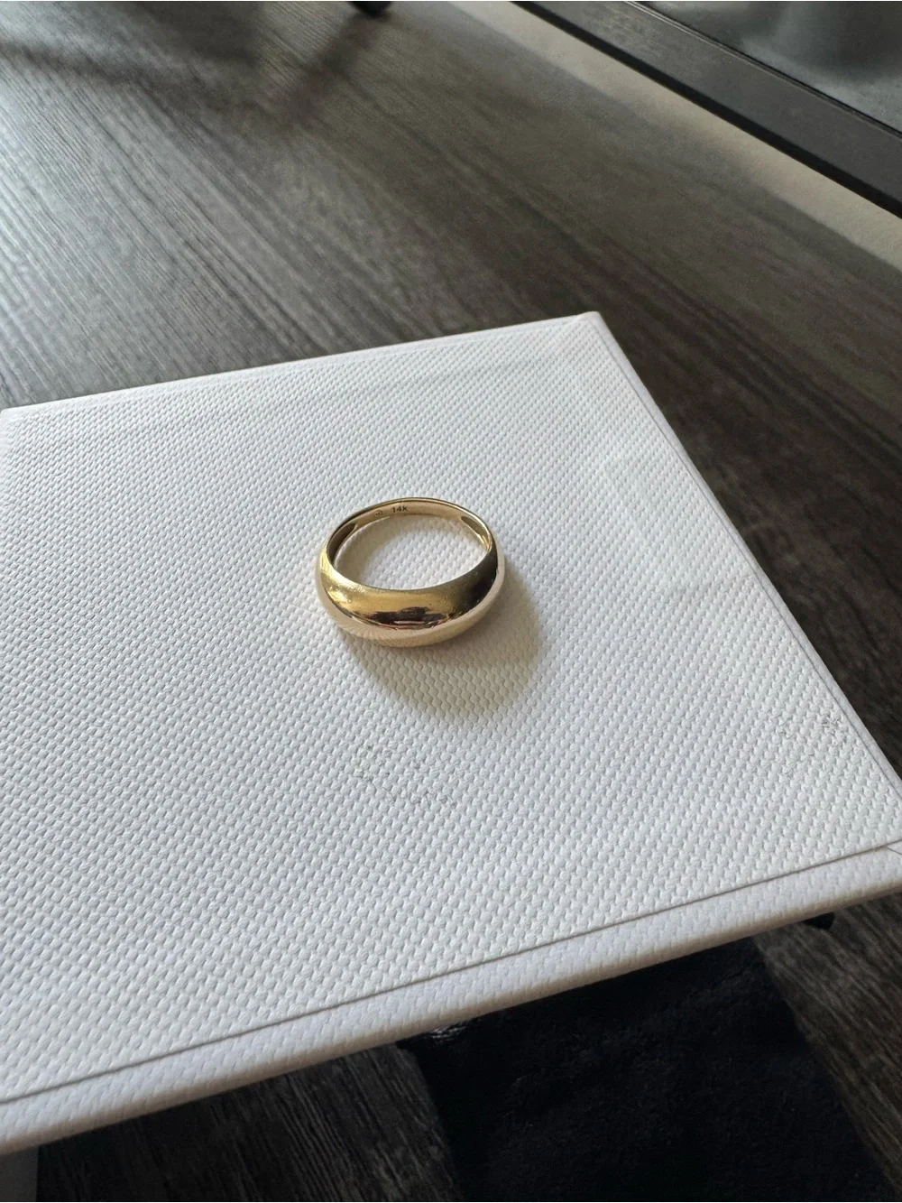 Mejuri 14k Thin Dome Ring